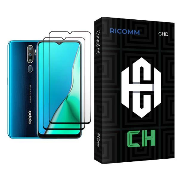 محافظ صفحه نمایش ریکام مدل CH Glass MIX002 مناسب برای گوشی موبایل اوپو A9 (2020) بسته دو عددی