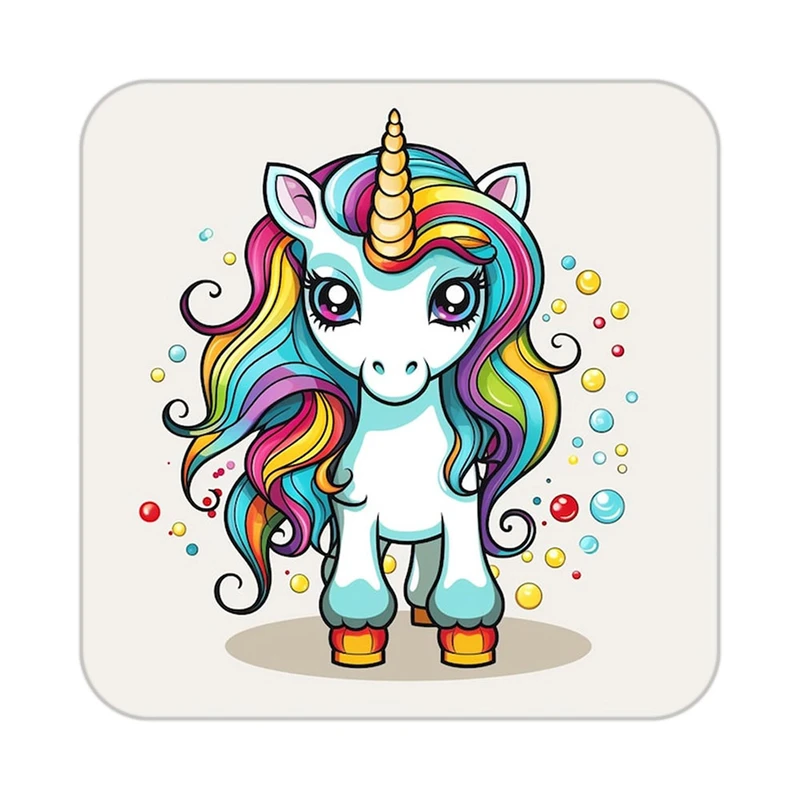 زیر لیوانی کاکتی طرح اسب تک شاخ و یونیکورن مدل mp29660