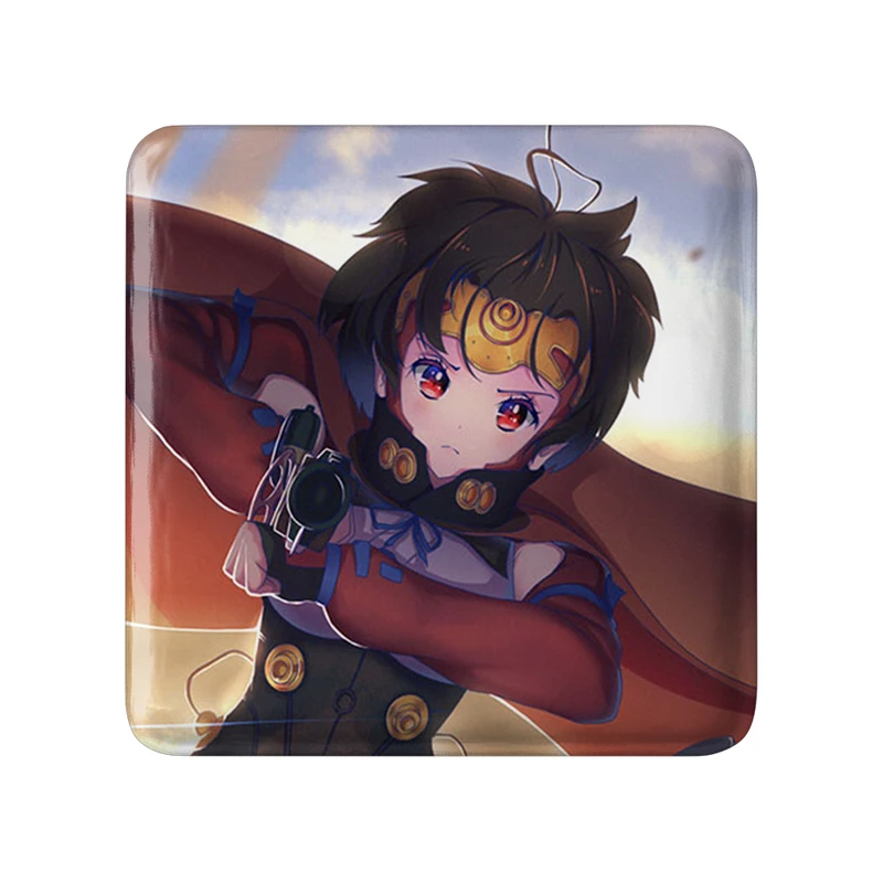 مگنت خندالو طرح مومی انیمه کابانری (Kabaneri) مدل مربعی کد 36004