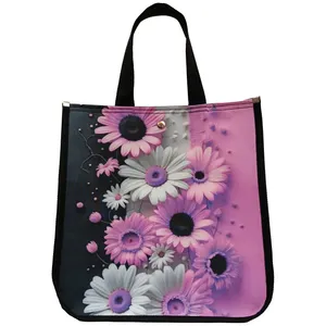 ساک دستی مدل دکمه‌ای طرح بابونه