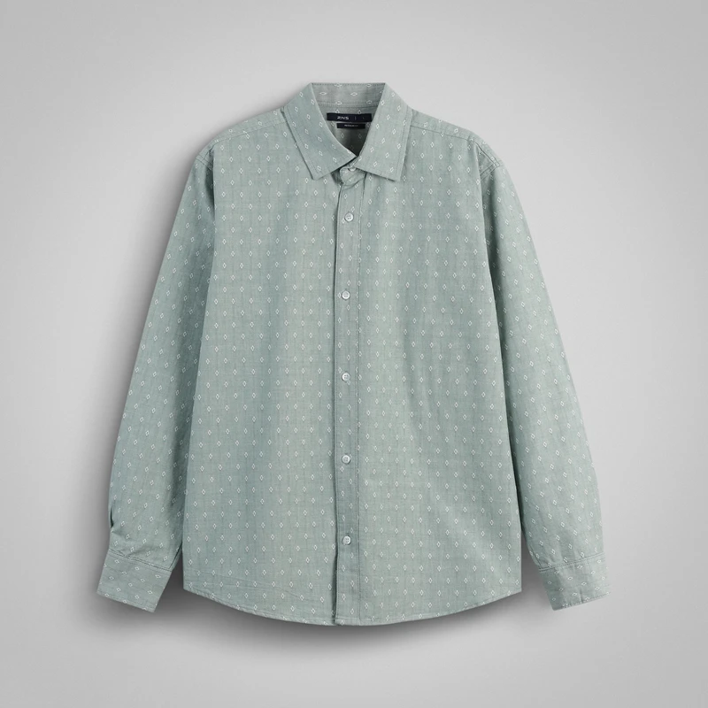 پیراهن آستین بلند یقه برگردان مردانه آر اِن اِس مدل 122025164305