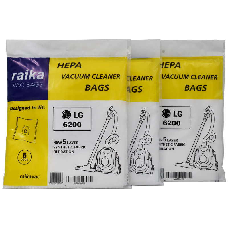 پاکت جاروبرقی رایکا مدل 6200 مناسب جاروبرقی ال جی 6200 مجموعه 3 عددی