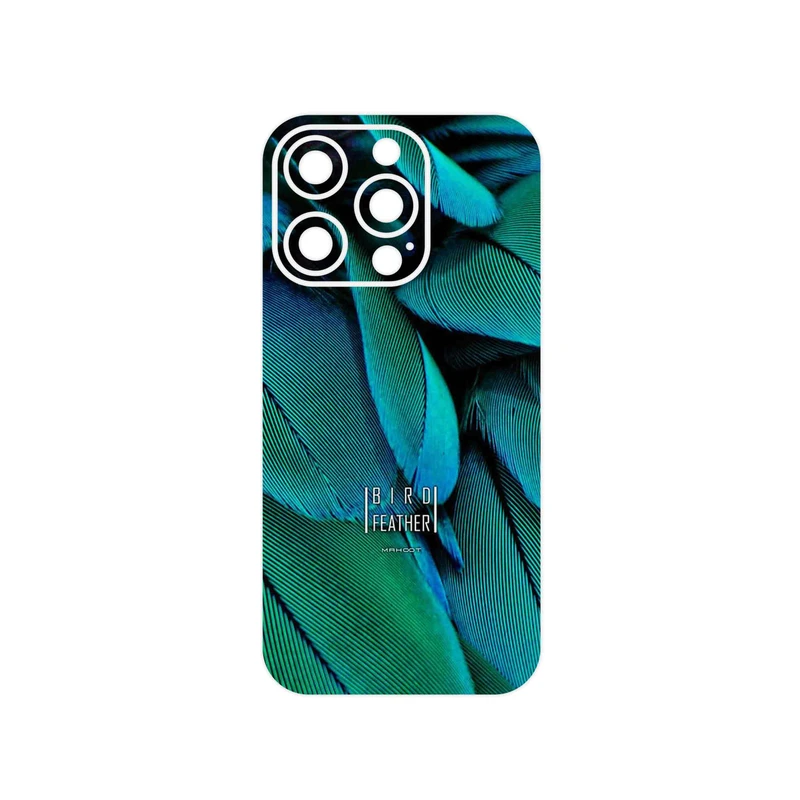 برچسب پوششی ماهوت مدل Green Feather مناسب برای گوشی موبایل اپل iPhone 14 Pro
