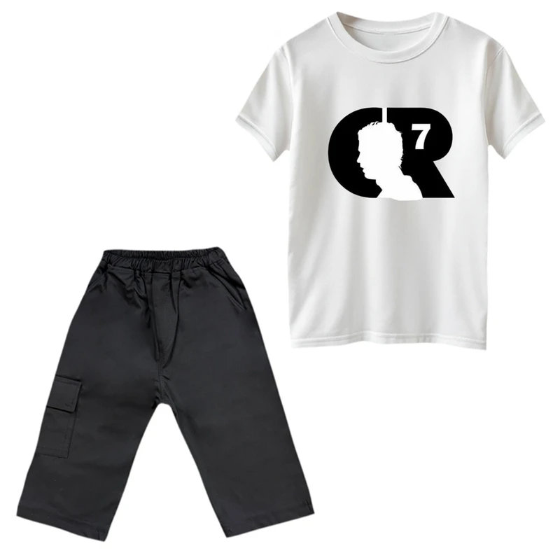 ست تی‌شرت و شلوارک پسرانه مدل رونالدو کد 3