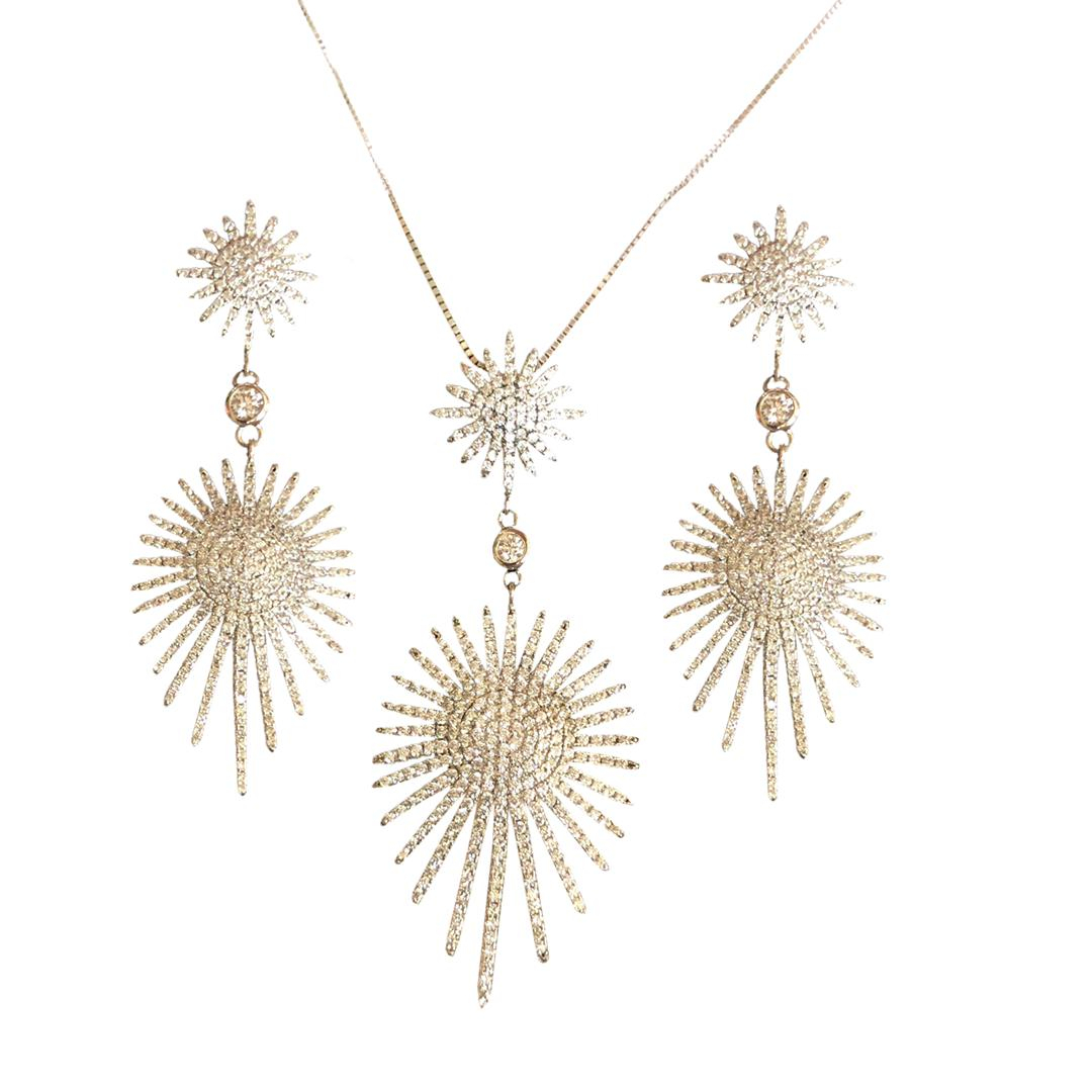 نیم ست نقره زنانه مدل A56