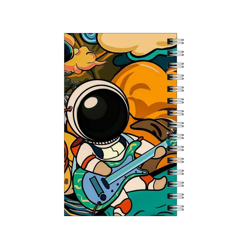 دفترچه یادداشت مدل to do list طرح فضانورد گیتاریست کد 4180524