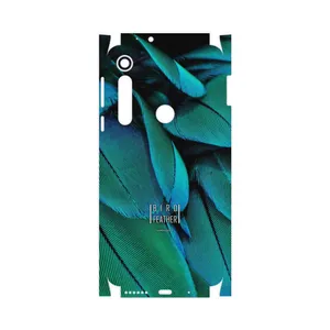 MAHOOT Green Feather-FullSkin Cover Sticker for Motorola One Macro