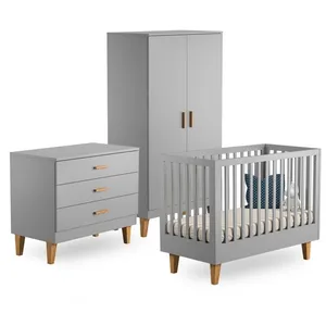 سرویس تخت و کمد کودک و نوزاد مدل modern baby مجموعه 3 عددی