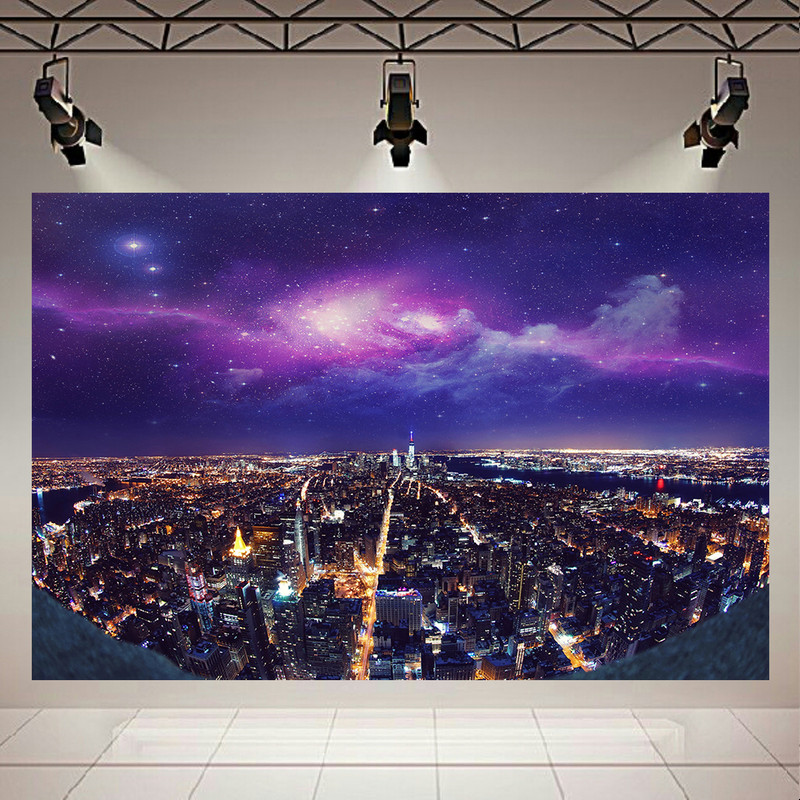 پوستر طرح نمای شهری نیویورک مدل آسمان کهکشانی کد AR23400
