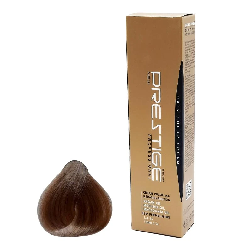 رنگ مو نیو پرستیژ کالر سری بیسکویتی شماره  6.73 حجم 120 میلی لیتر رنگ بیسکویتی تیره