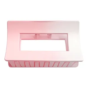 کلیپس مو زنانه مدل مستطیل توخالی طرح آبرنگی کد KLP1038