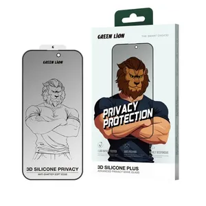 Green Lion 3D Silicone Plus Privacy Screen Protector For Apple iPhone 17 /16 Pro 