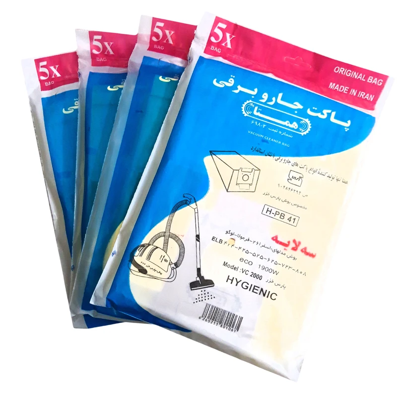 پاکت جاروبرقی همتا مدل H_PB 41 مناسب برای بوش 9050 و پارس خزر مجموعه 4 عددی 