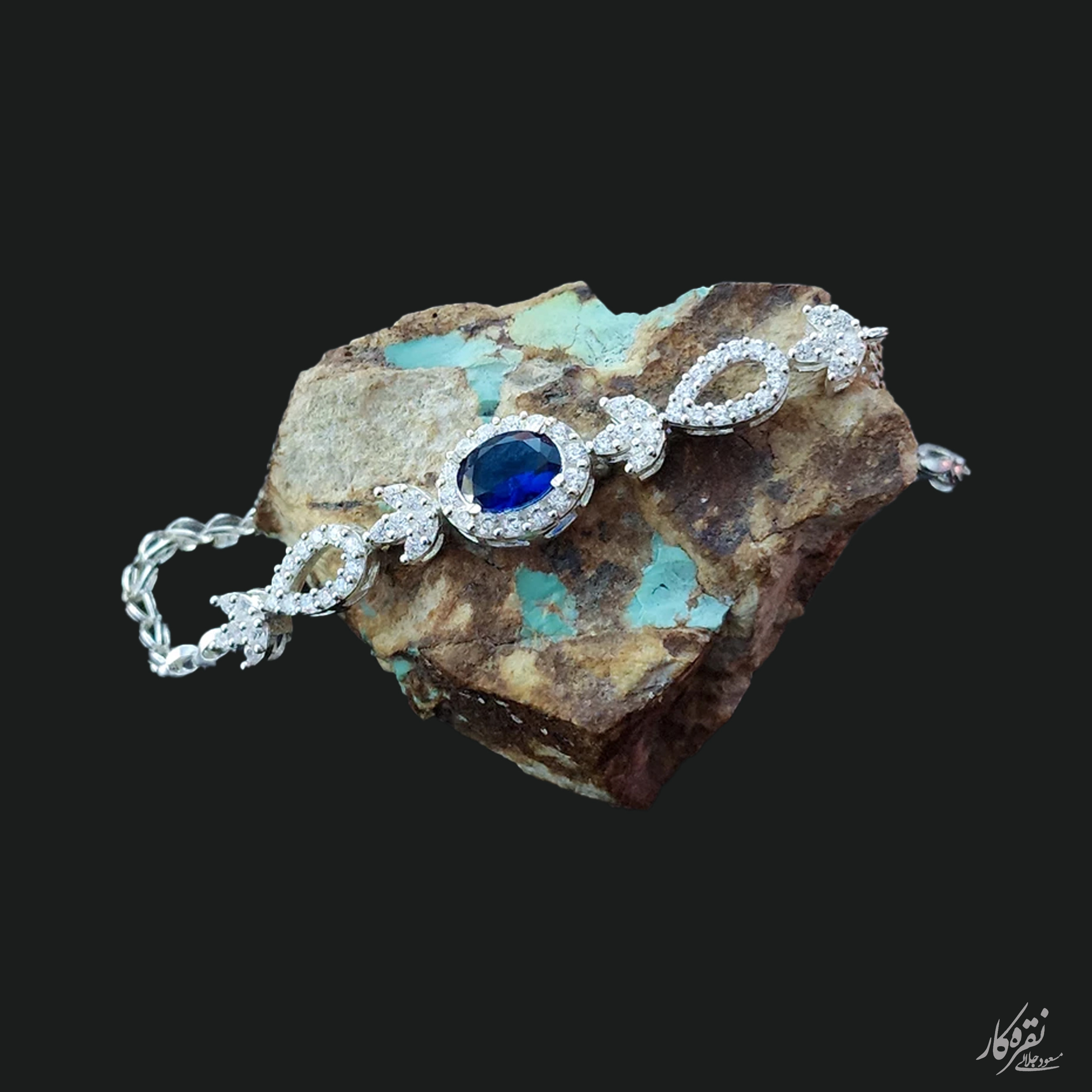 دستبند نقره زنانه مسعود جلالی نقره کار مدل 30606