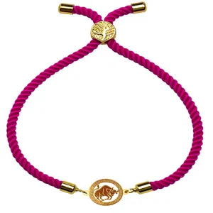 دستبند طلا 18 عیار زنانه الن نار مدل طرح ارديبهشت ماه ELN101657