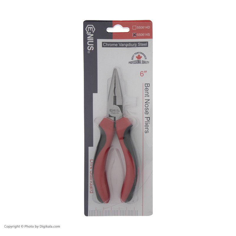 انبر دم باریک جنیوس تولز مدل سرکج کد 550614S سایز 6 اینچ