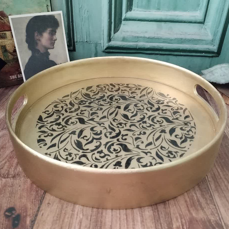 سینی دسته دار مدل گلدالاکر سایز 29*29 سانتی متر