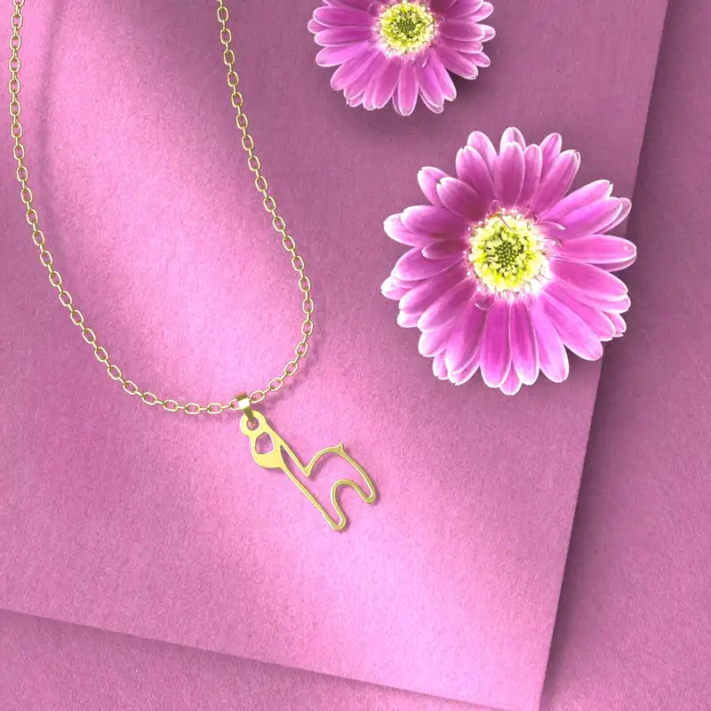 گردنبند طلا 18 عیار زنانه مدوپد مدل گاو کد B3-1-1279