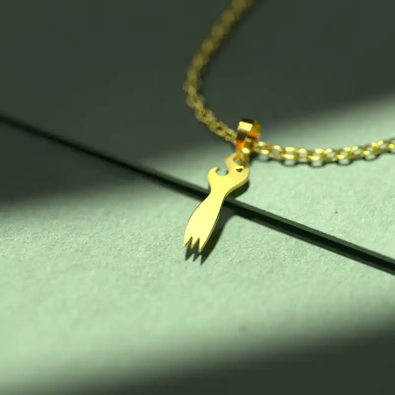 گردنبند طلا 18 عیار زنانه مدوپد مدل هالووین کد G3-1-1078