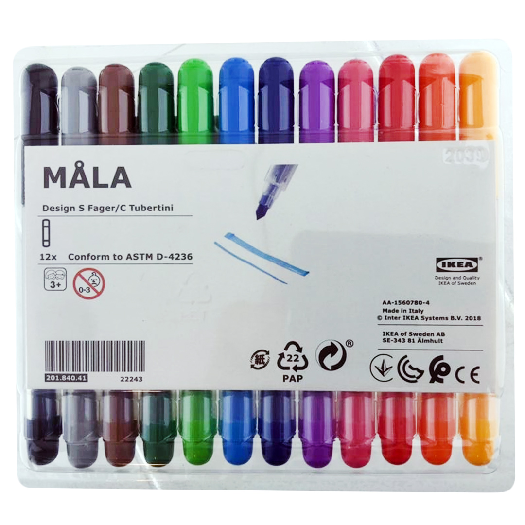 ماژیک 12 رنگ ایکیا مدل MALA کد 701.933.16
