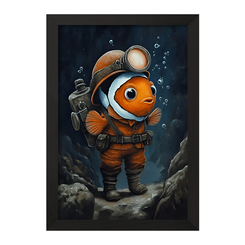 تابلو خندالو مدل ماهی آتش نشان کد F11789