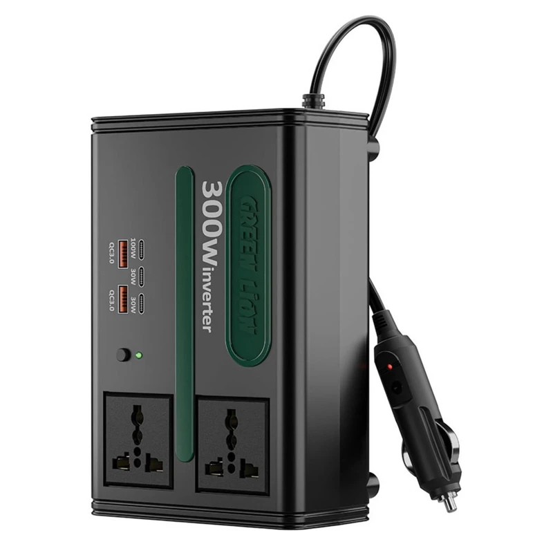 مبدل برق خودرو گرین لاین مدل   GC-300 ظرفیت 300 وات 