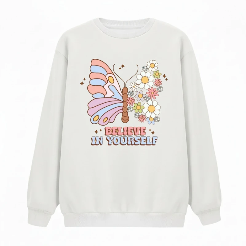 سویشرت زنانه مدل باور به خود 