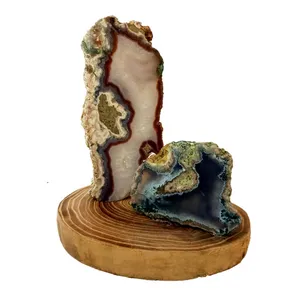 سنگ راف عقیق مدل MVi_8_9 مجموعه دو عددی 