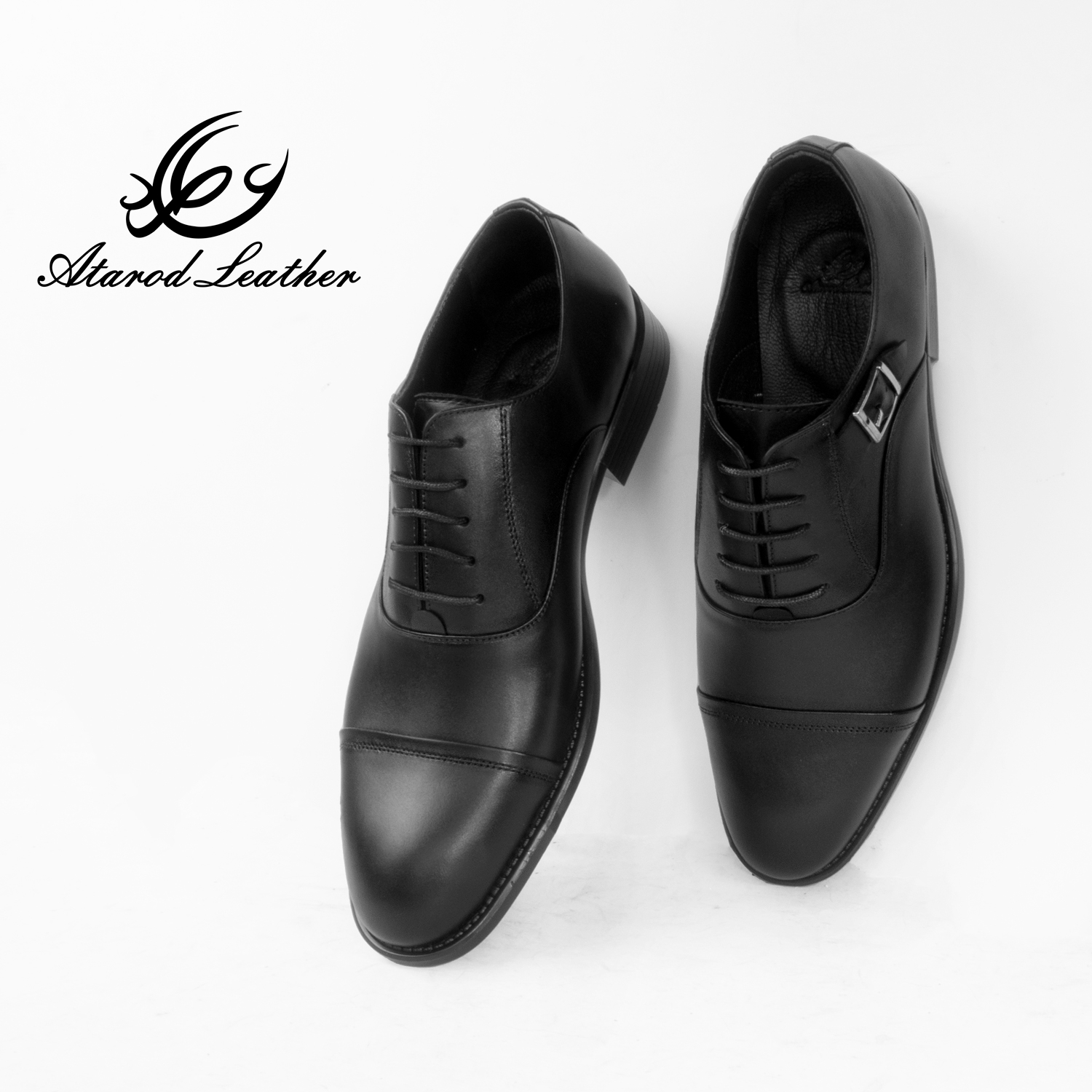 کفش مردانه چرم عطارد مدل چرم طبیعی کد SH76