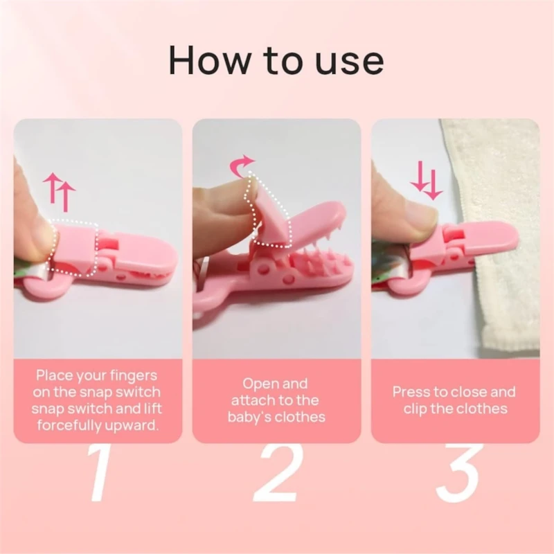 عکس شماره 4 : بند پستانک کودک طرح پیکو-کلیپ بسته 8 عددی