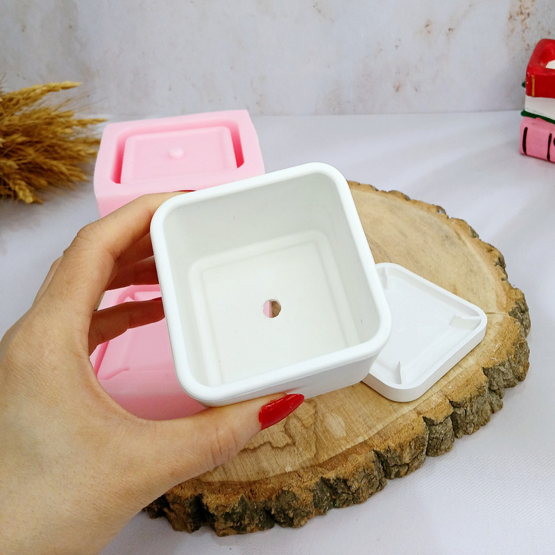 قالب کوشا اکسسوری مدل گلدان طرح مربع کفی دار بسته 2 عددی