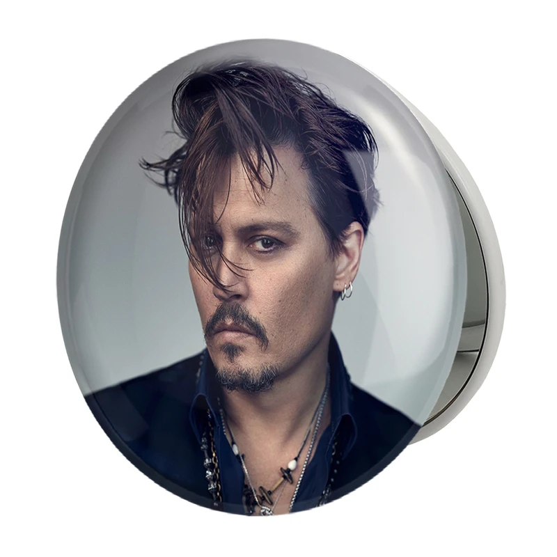 آینه جیبی خندالو طرح جانی دپ Johnny Depp مدل تاشو کد 3292 