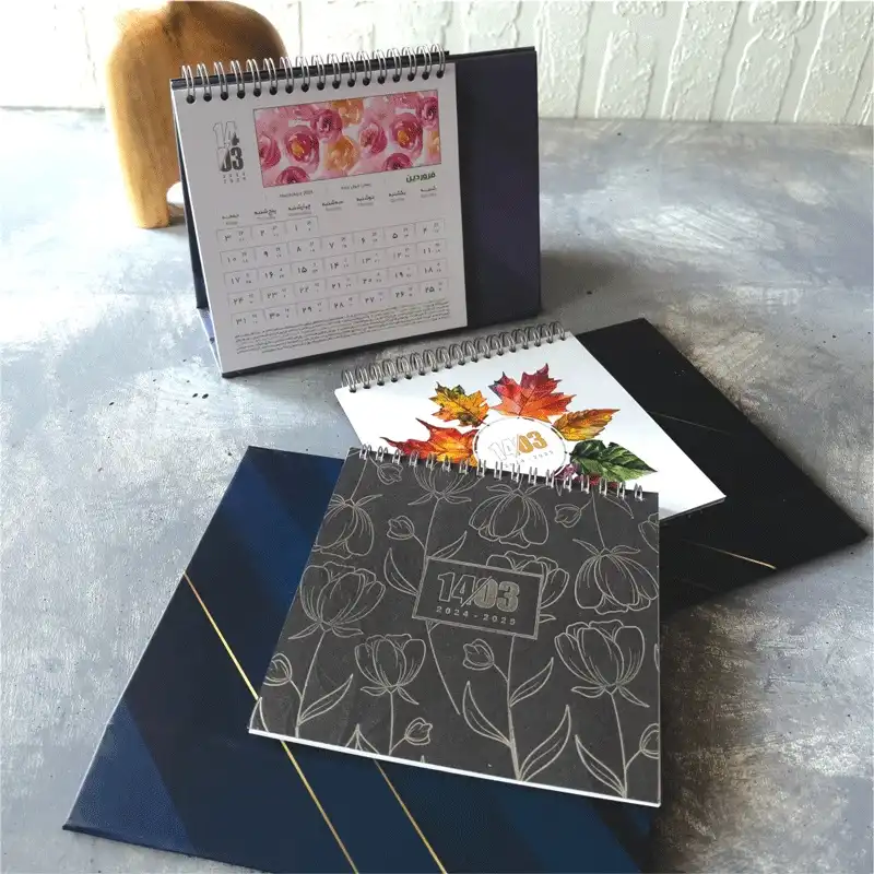 تقویم رومیزی سال 1403 مدل شمس بسته 12 عددی