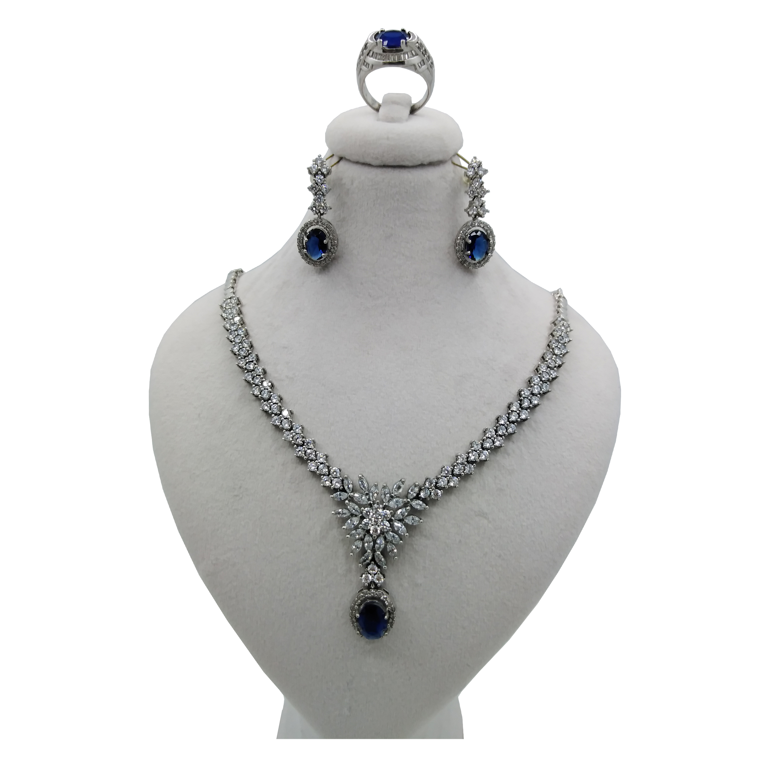 نیم ست نقره زنانه کد 4031