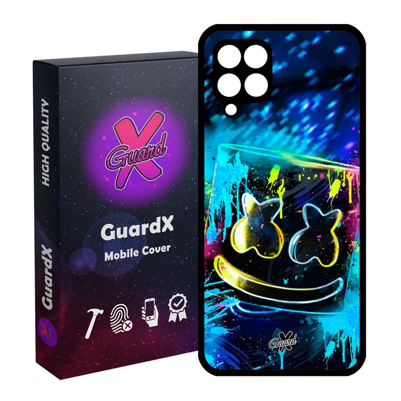 کاور گارد ایکس طرح Marshmello مدل Glass10104 مناسب برای گوشی موبایل سامسونگ Galaxy A12