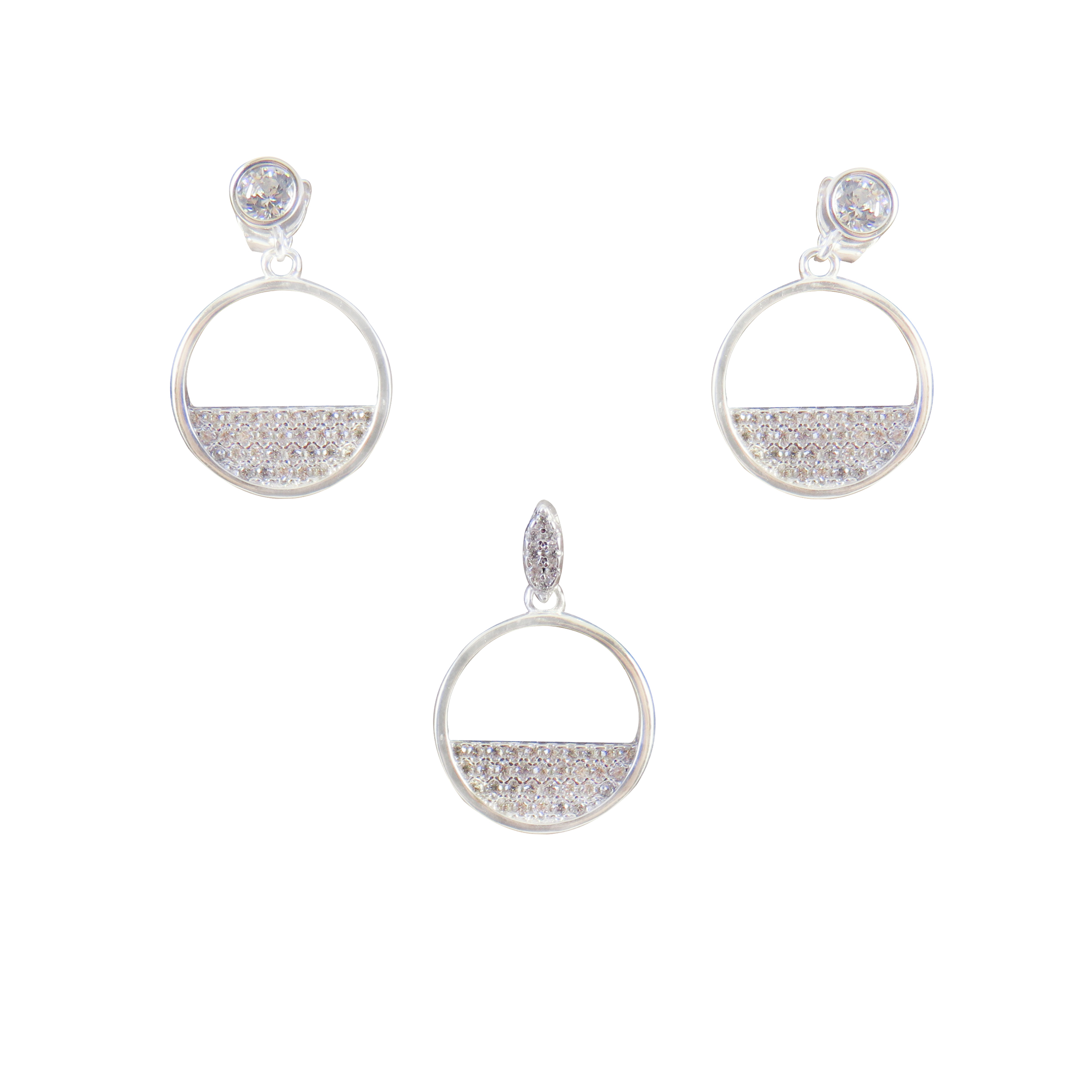 نیم ست نقره زنانه کد 2885