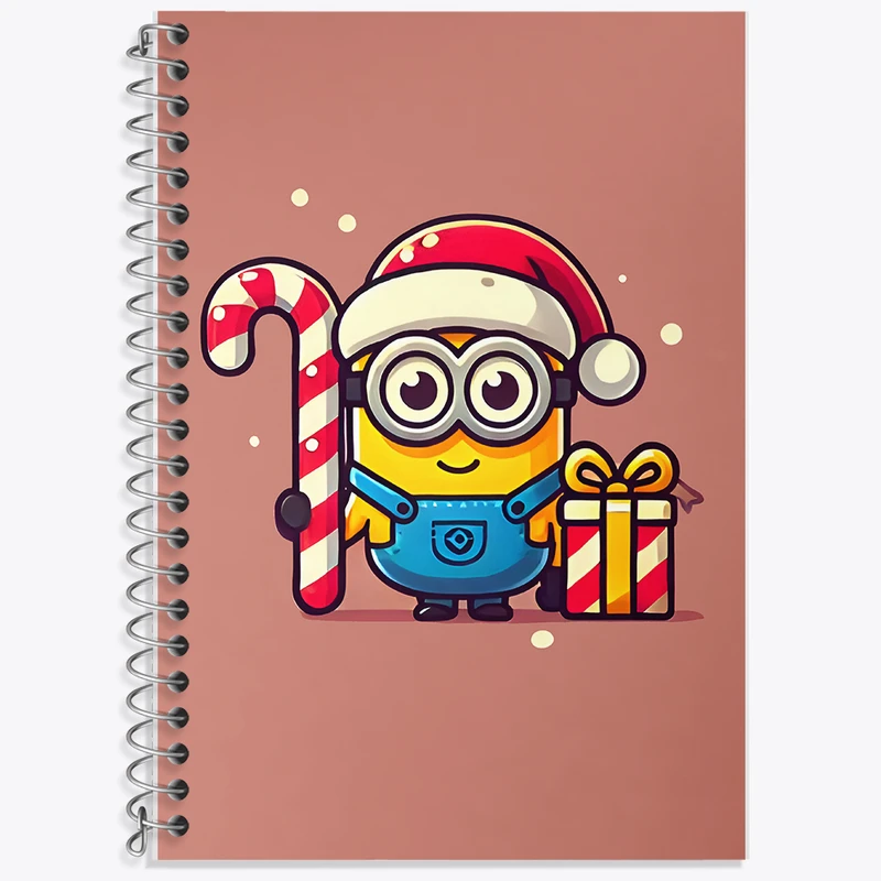 دفتر زبان 50 برگ خندالو مدل دو خط طرح مینیون ها (Minions) کد F8091