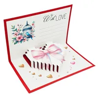 کارت پستال مدل قلب طرح سه بعدی