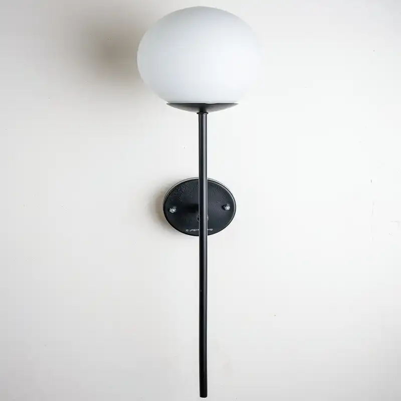 لوستر دیواری یک شعله چشمه نور مدل AB1235/1-WT