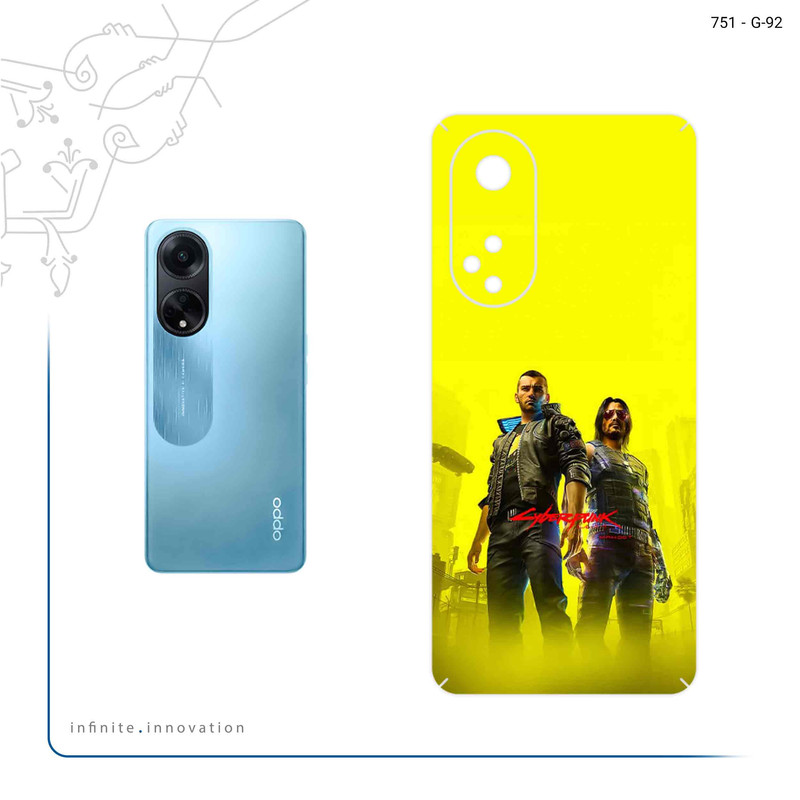 برچسب پوششی ماهوت مدل Cyberpunk Game Series مناسب برای گوشی موبایل اپو A98