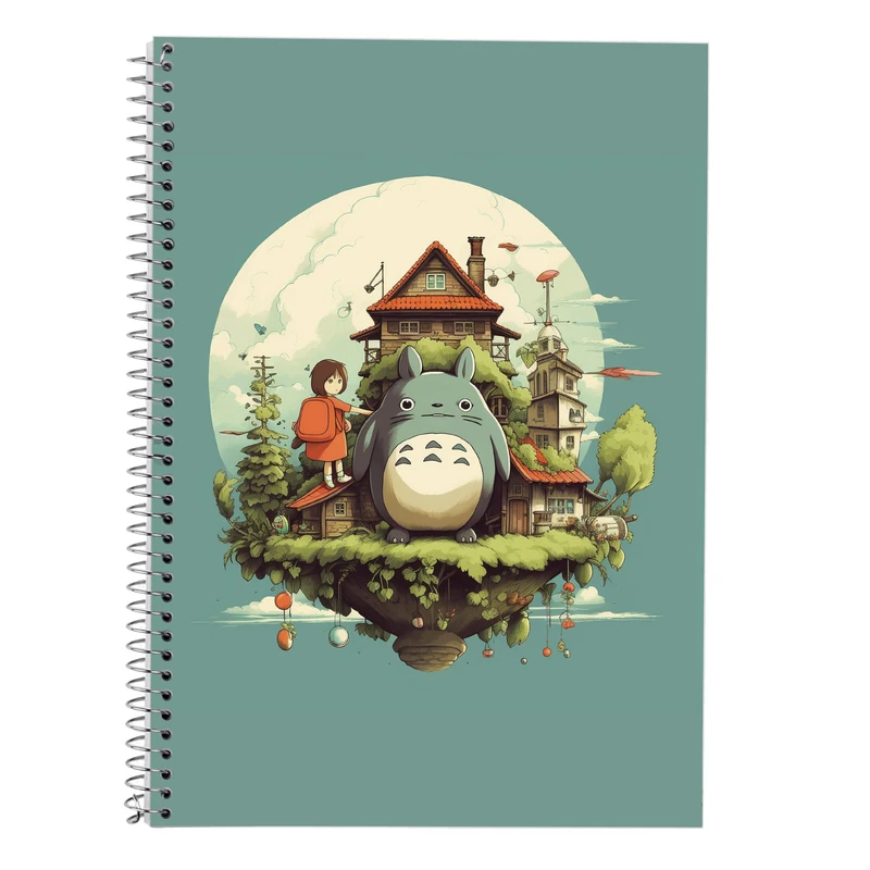 دفتر زبان 50 برگ مدوپد مدل سه خط طرح Ghibli کد DF2476