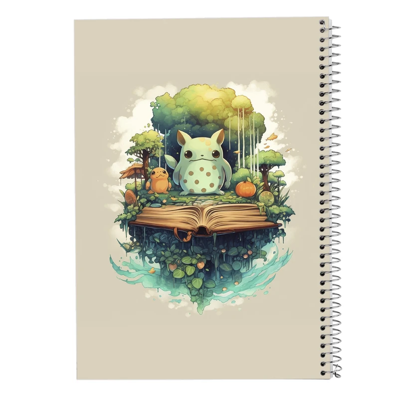 دفتر ژورنال نویسی 50 برگ مدوپد مدل نقطه ای طرح Ghibli کد DF2484