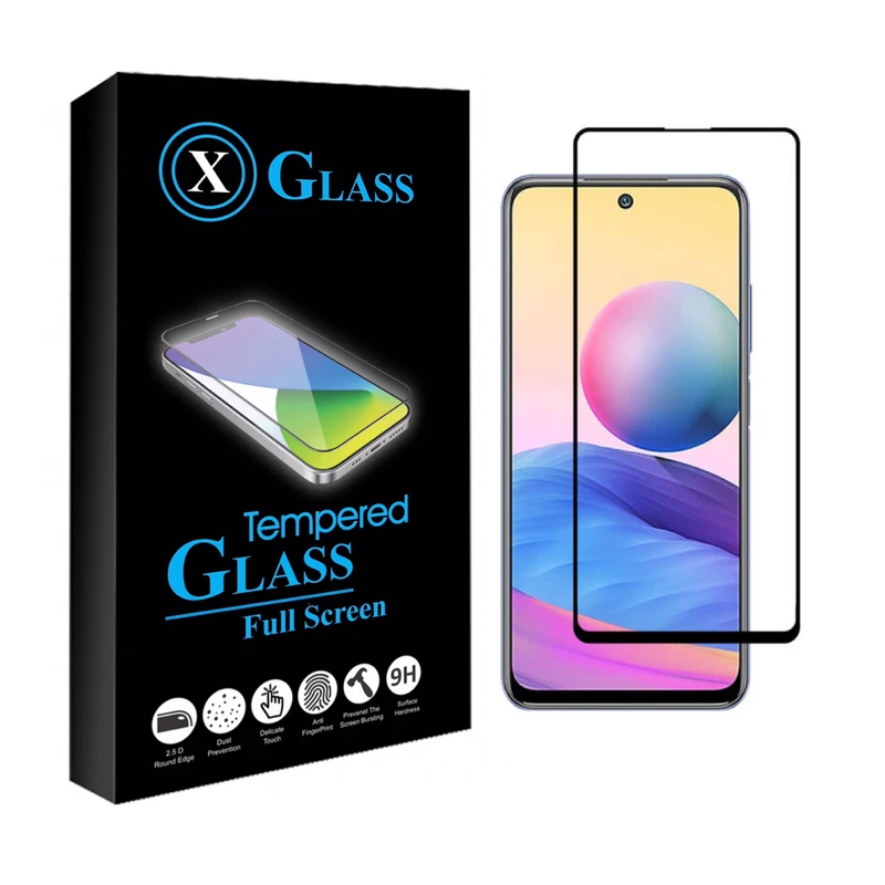 محافظ صفحه نمایش ایکس گلس مدل فول مناسب برای گوشی موبایل شیائومی REDMI NOTE 10S