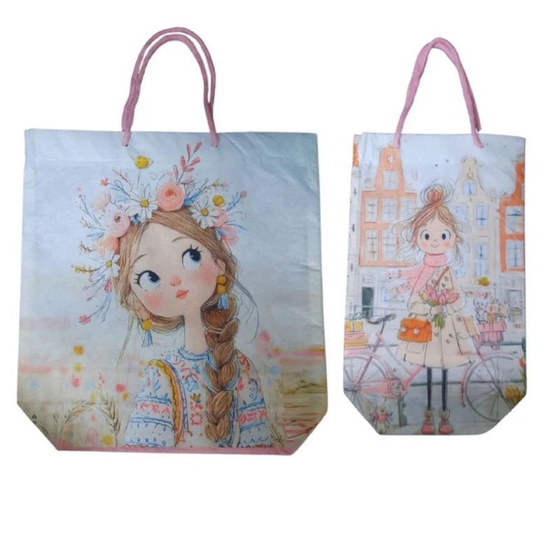 ساک هدیه مدل دختر و دوچرخه کد 45 بسته 2عددی