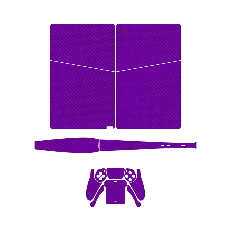 برچسب کنسول و دسته بازی PS5 Slim Digital Edition ماهوت مدل Purple Fiber 