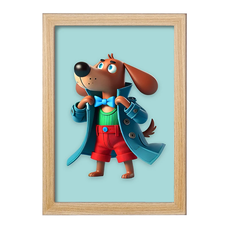 تابلو خندالو مدل سگ کارآگاه کد F9308