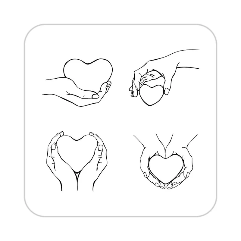 زیر لیوانی کاکتی طرح عاشقانه مدل mp38298