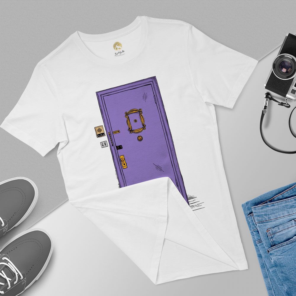 تی شرت آستین کوتاه زنانه هومرو مدل  TW517 طرح فرندز -  - 5