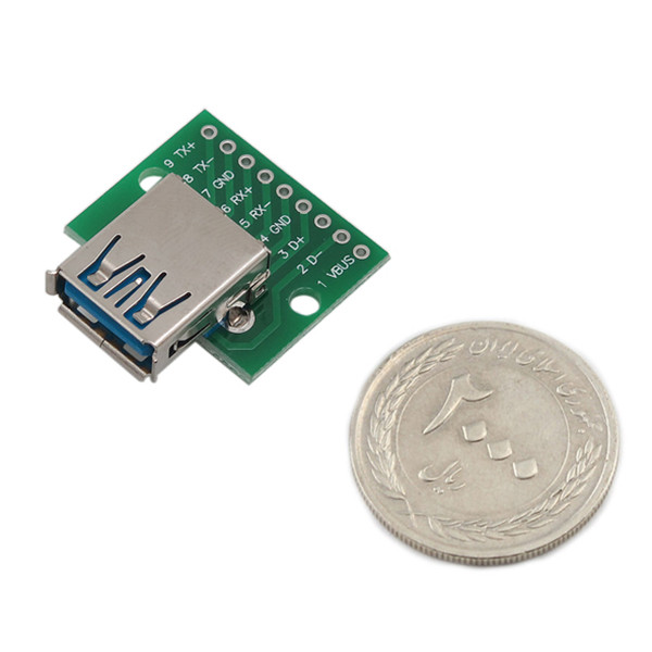 سوکت مادگی USB 3 مدل Breakout board 9 pin بسته 2 عددی