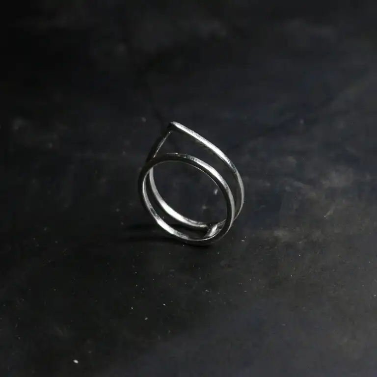 انگشتر نقره مدل اشک